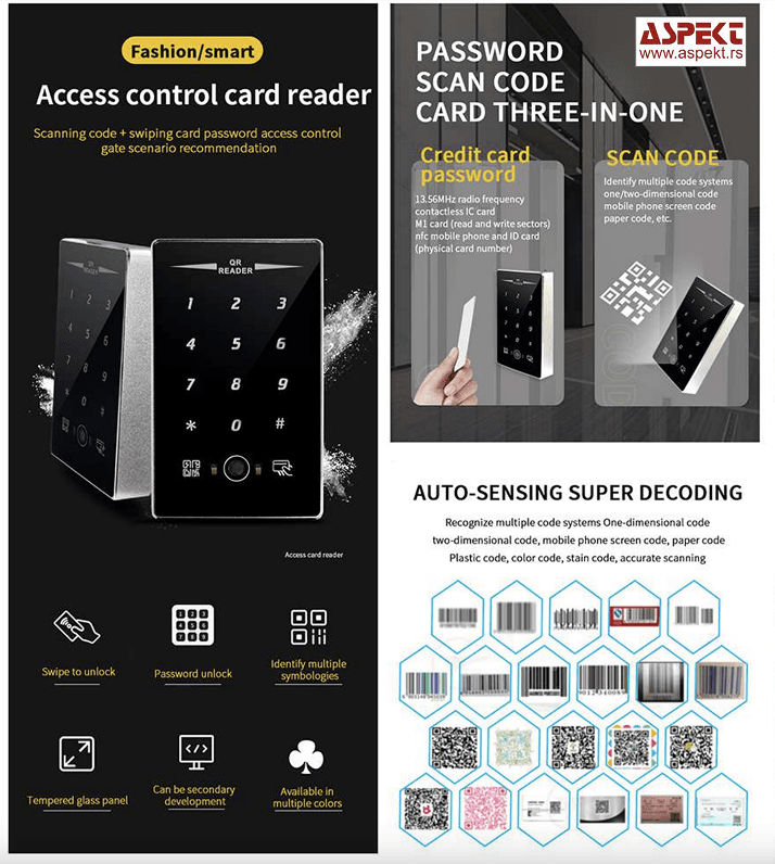 (QR)Barcode skener sa integrisanim RFID čitačem (EM/MF) 